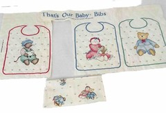 Vintage “That’s Our Baby” 624 Quilted Bib Panels Doll Bears & Mouse Plus Fabric