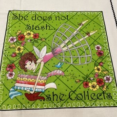 Sewing Theme Fabric Panel Squares, Pillow Fabric Squares