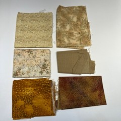 Quilt Craft Fabric Remnants Variety See Photos Brown Orange Fall **READ**