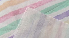 Vtg Joann’s Cotton Blend Muted Rainbow Stripe Fabric 72″ L x 45″ W Pc