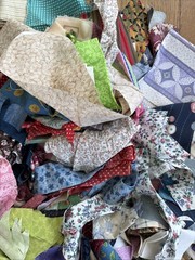 Vintage Cotton Fabric Scraps For Crumb Quilts & Crafts Junk Journal 5 Pounds LOT