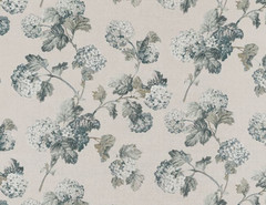 ANNA FRENCH CURTAIN FABRIC DESIGN Sussex Hydrangea 5.9 MTRS SLATE/LINEN LINEN BD