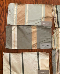 TELAFINA 9 pcs Striped Silk 8 x 17″ Fabric Samples