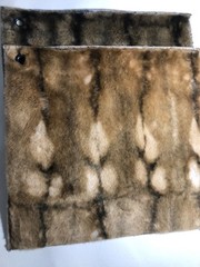Lot of 4 Faux Fur Soft Animal Print Decorator samples Cheetah , Ocelot 12×12