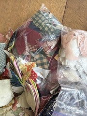 Vintage Cotton Fabric Scraps For Crumb Quilts & Crafts Junk Journal 5 Pounds LOT