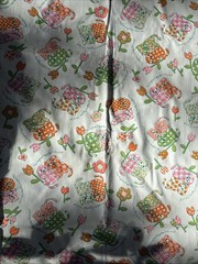 Vtg Sewing Fabric Gingham Dog Calico Cat Cotton 140” x 22” Folded NOS Mcm