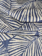 Tristan in the Color Denim BTY Richloom 75% Cotton / 25% Linen 54″ Leaf Blue