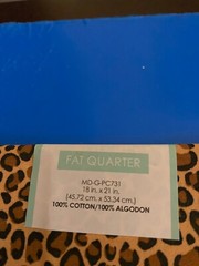BRAND NEW CREATE IT 100% COTTON CHEETAH PRECUT SEWING AND CRAFT FABRIC 18″ X21″