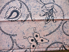 Burlington Prints Pink Black Butterfly Cotton Fabric 60″x 2.47 yds