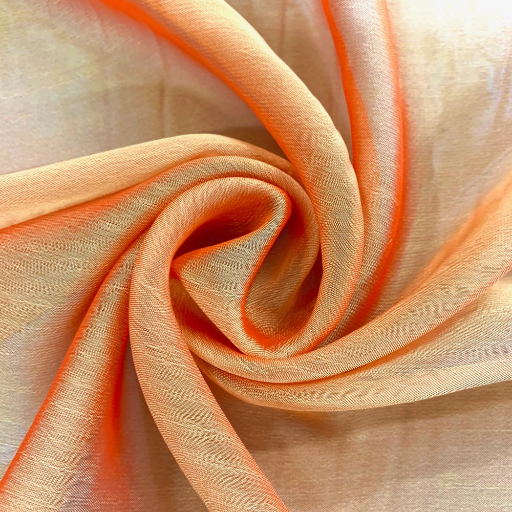 Jolene ORANGE GOLD Polyester Two-Tone Chiffon Fabric by the Yard – 10135