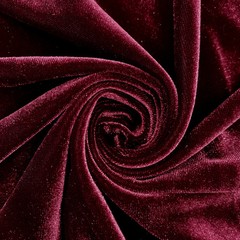 Princess BURGUNDY Polyester Spandex Stretch Velvet Fabric by the Yard