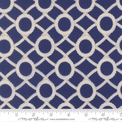 MODA – Reef by Kate Spain – Rope Net Novelty Nautical – Dusk 1/4yd