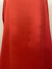 100% Silk Crepe 4-Ply Red Orange Fabric 40mm 2 Yards & 5″ Long 45″ Wide