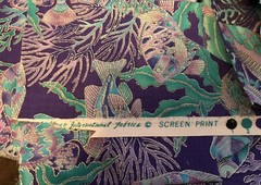 VTG Paradise Reef Purple Turquoise Silver Metallic Accent by Hoffman Remnant