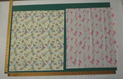 Cotton Quilt Fabric Lot of 2 FQs Dream Baby and Pink Clouds