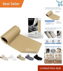 Canvas Iron On Repair Patch Waterproof 3×60 Inches for Clothes Furniture FLAXEN