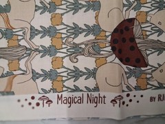 Unicorn Mushroom Toadstools Fairytale Magical Night RJR Fabric 18″ x 22″ x 2 Pcs