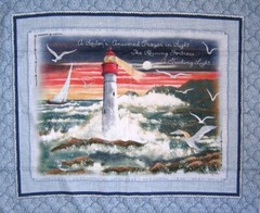 34″ Fabric Panel – Springs CP6671 Sailor’s Prayer Lighthouse & Ocean Wallhanging