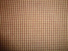 Brown Small Check Homespun Fabric | Primitive Rustic Cabin Cotton Fabric