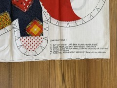 VTG Spring Mills 1975 Clown Doll Toy Pillow Cut & Sew Fabric Panel Cotton