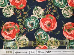 Art Gallery Woodland Fusion Fabric BariJ 2 Yards Blue Modern Floral Cotton Quilt