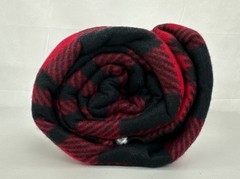 Joann Fabrics Lightweight Blizzard Fleece Luke Red & Black Buffalo Plaid 2 Yards