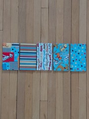 5 fat quarters dog prints cotton for quilting, pet accessories, or DIY
