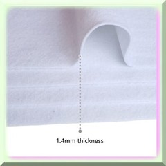 Soft White Felt Fabric Sheets 12x12in 1.4mm 20 Pack