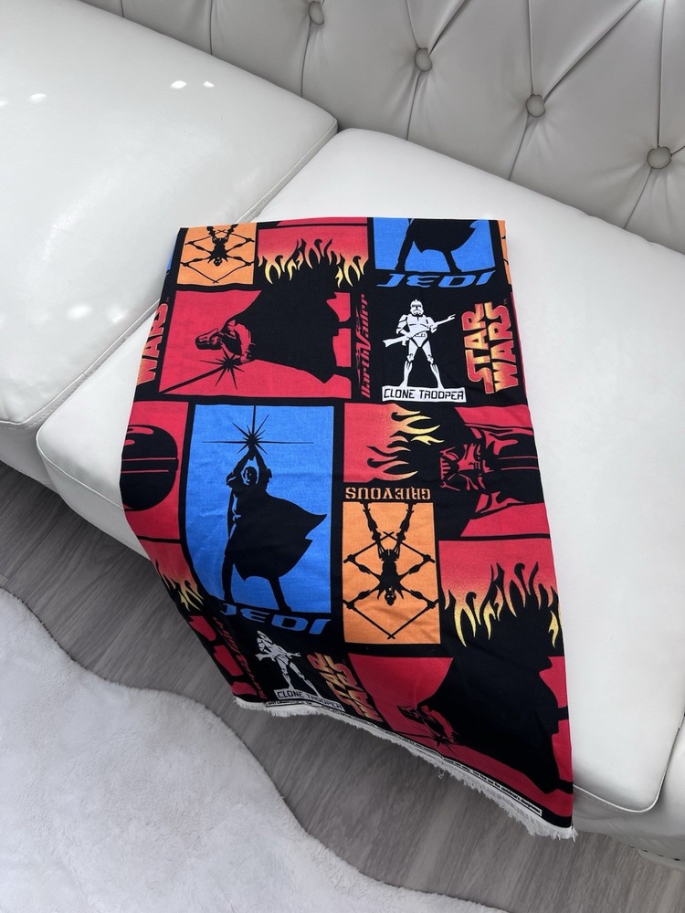 Vintage 2005 Star Wars Lucasfilm Springs Cotton Fabric 2.5 Yds Darth Vader