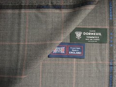 DORMEUIL 95% WOOL + 5% CASHMERE “VINTAGE” SUITING FABRIC “cashmere TOWNTX”-3.5 m