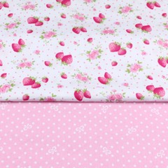 50cm*160CM Pink Strawberry 100%cotton fabric Quilting Clothes Bedding Sewing A69