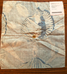 BRUNSCHWIG & FILS Via Costeira in Sea (Blue) 17 x 18″ Nautical Fabric Sample