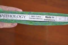 By 1/2 Yd, Green Lavender Blue Cotton Batik, Indonesia, Anthology/Indonesia/B915