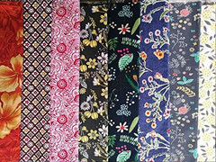 50Pcs 10 X 10 Inches Cotton Fabric Bundle Squares for Quilting Sewing, Precut Fa