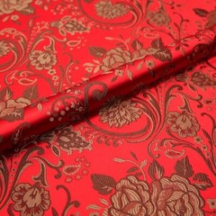 Brocade Jacquard Flower Pattern Fabrics By The Yard Sewing Material Satin Fabric