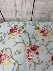 Fabric Cotton Blue Rose Floral 1.5 Yard 44″ Wide Quilt Sew Beginning Fabric