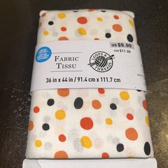 Loops & Threads Halloween Fabric 1 Yard 36″ x 44″ Orange Yellow White Black Dots