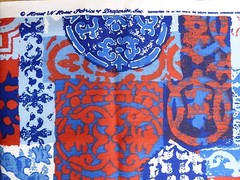 Vintage Red White Blue Cotton Geometric patchwork House ‘n Home Fabrics