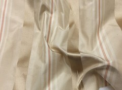 100% Silk fabric by Scalamandre, 54 inches wide, multi taffeta satin stripe