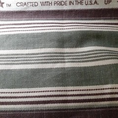 Waverly Exclusive Fabric Remnant Heirloom Ticking Olive Green Brown 2.5 yd x 18″