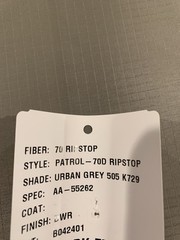 70 Denier Ripstop Nylon DWR Coated By The Yard – Urban Grey 1.3 OZ. 72” Wide.
