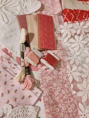 85+ Linens&Fabric Pieces Ribbon Trim Lace ForCrafts Slow Stitching Junk Journals