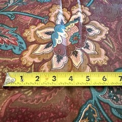 Vtg Jacobean Floral Vine Paisley Chintz Glazed Cotton SCOTCHGARD Fabric 142×55