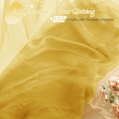 Sheer Organza Fabric by the Yard, 1 Yard X 60 Inch Wide Bridal Gold Organza Tull