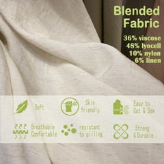 Fabrimuse Lyocell Linen 1# White 5 Yards