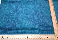1 Yd CHELSEA by Jinny Beyer 2014 RJR Fabrics Dark Teal Paisley Cotton Fabric