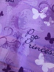 Hannah Montana Purple Butterflies and Guitars Fabric 1 Yard Cotton Quilting F4