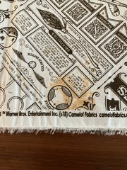 Harry Potter Quidditch Hogwarts Newspaper Cotton Fabric 1 Yard + 14”