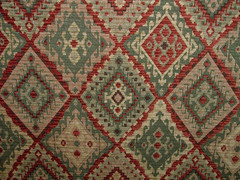 Rosso Kilim Chenille Fabric Curtain Upholstery Cushion Throws Footstool Use