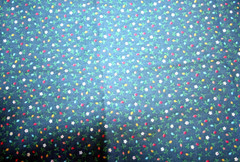VINTAGE TINY MULTICOLORED FLOWERS ON BLUE FROM VIP – 100% COTTON FABRIC